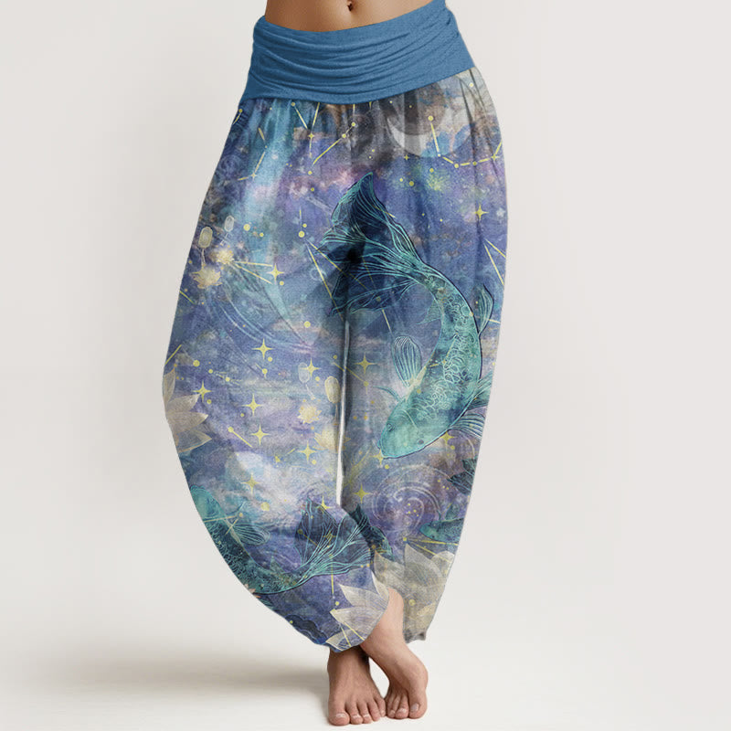 Pure Cotton Celestial Print Mindful Movement Harem Pants