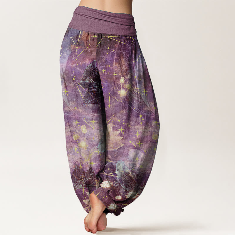 Pure Cotton Celestial Print Mindful Movement Harem Pants