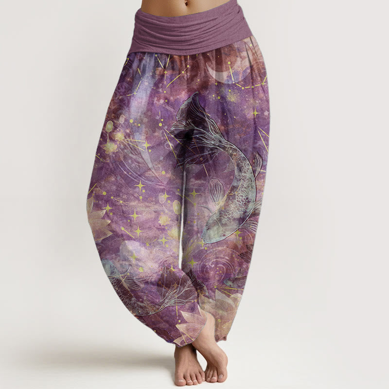 Pure Cotton Celestial Print Mindful Movement Harem Pants
