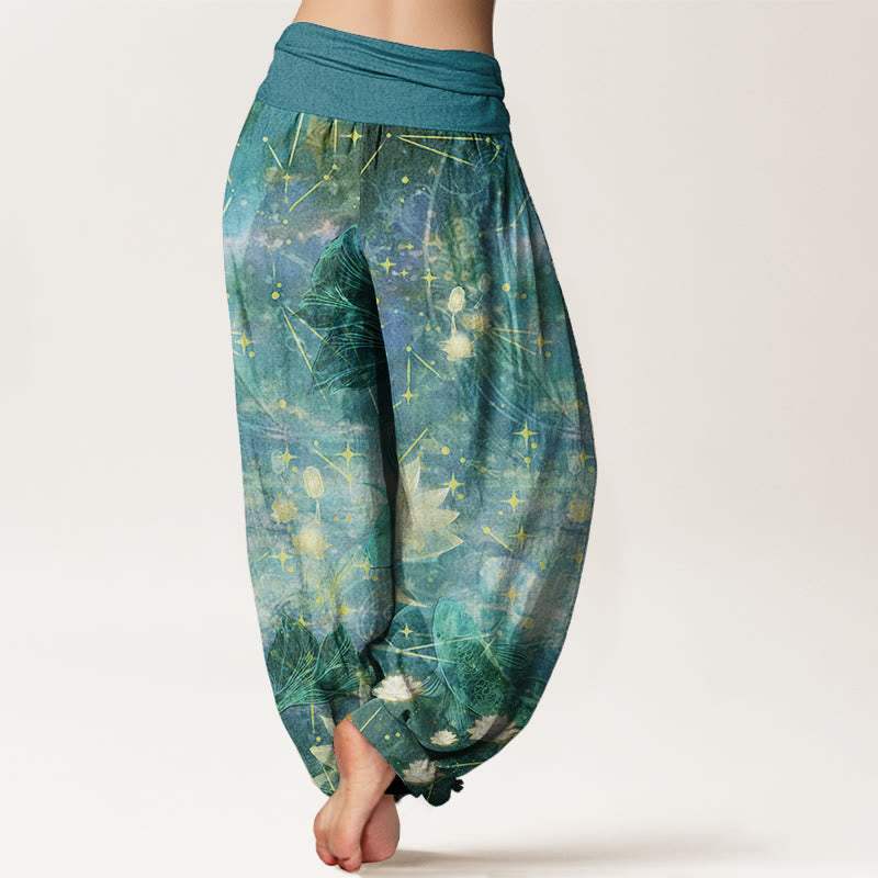 Pure Cotton Celestial Print Mindful Movement Harem Pants