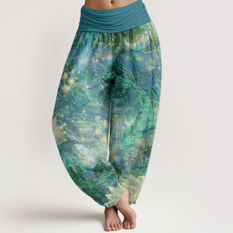 Pure Cotton Celestial Print Mindful Movement Harem Pants