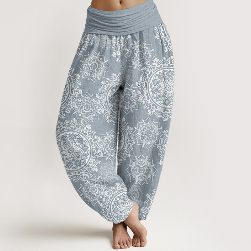 Breathable Cotton Mandala Print Meditation Harem Pants