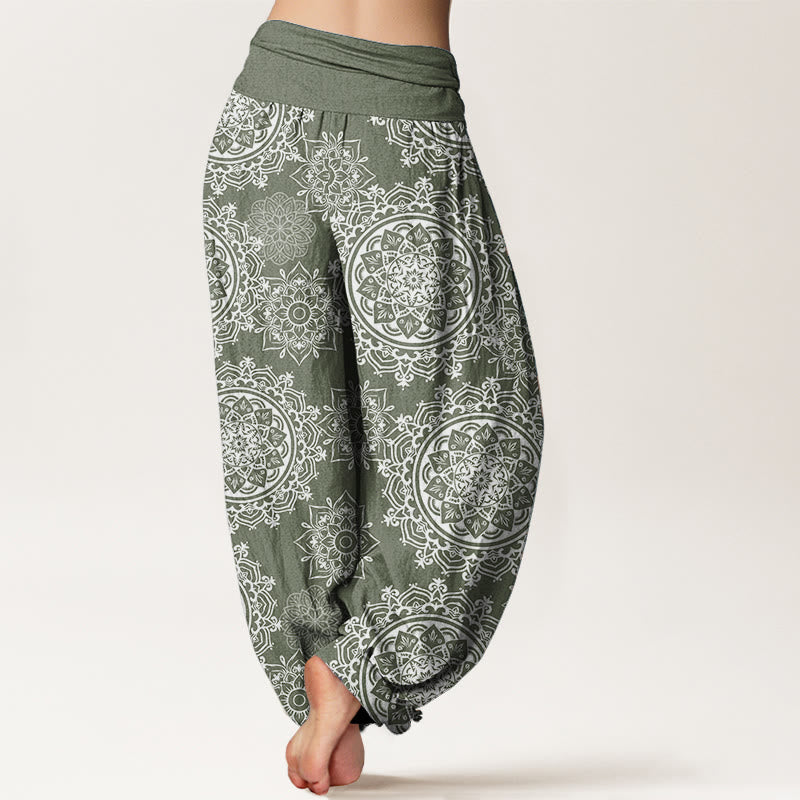 Breathable Cotton Mandala Print Meditation Harem Pants