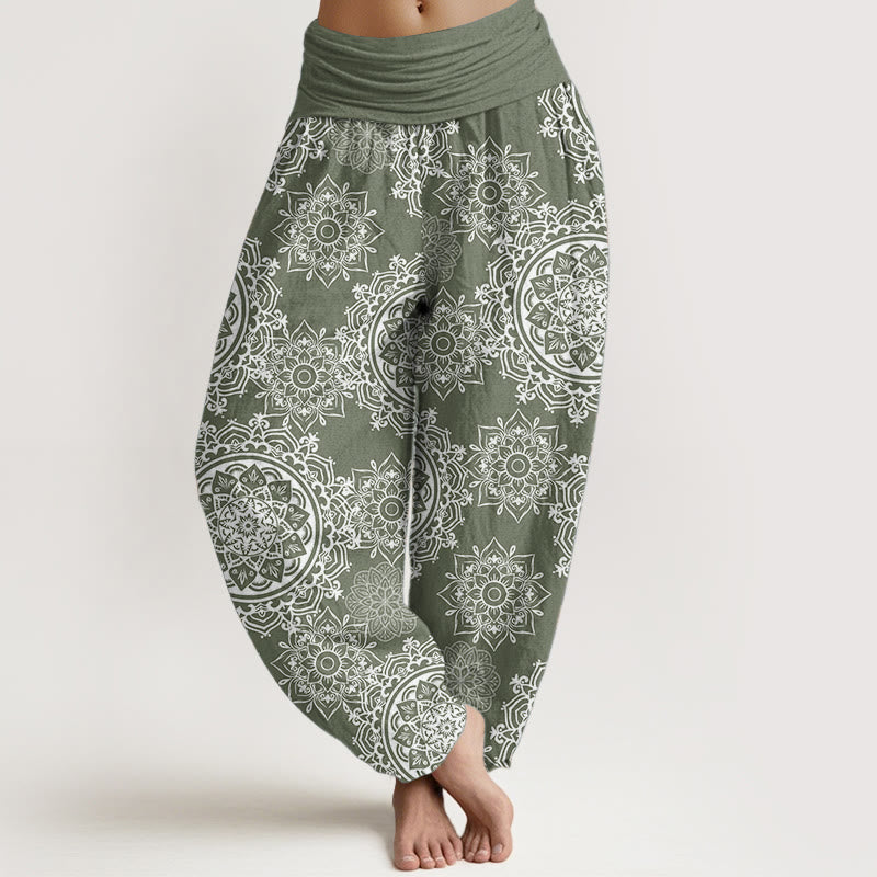 Breathable Cotton Mandala Print Meditation Harem Pants