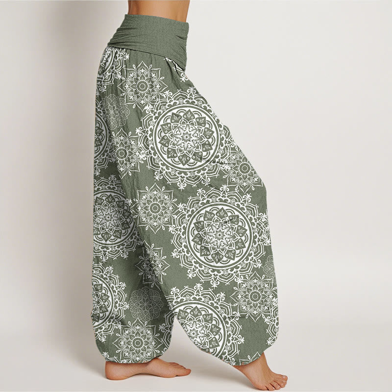 Breathable Cotton Mandala Print Meditation Harem Pants