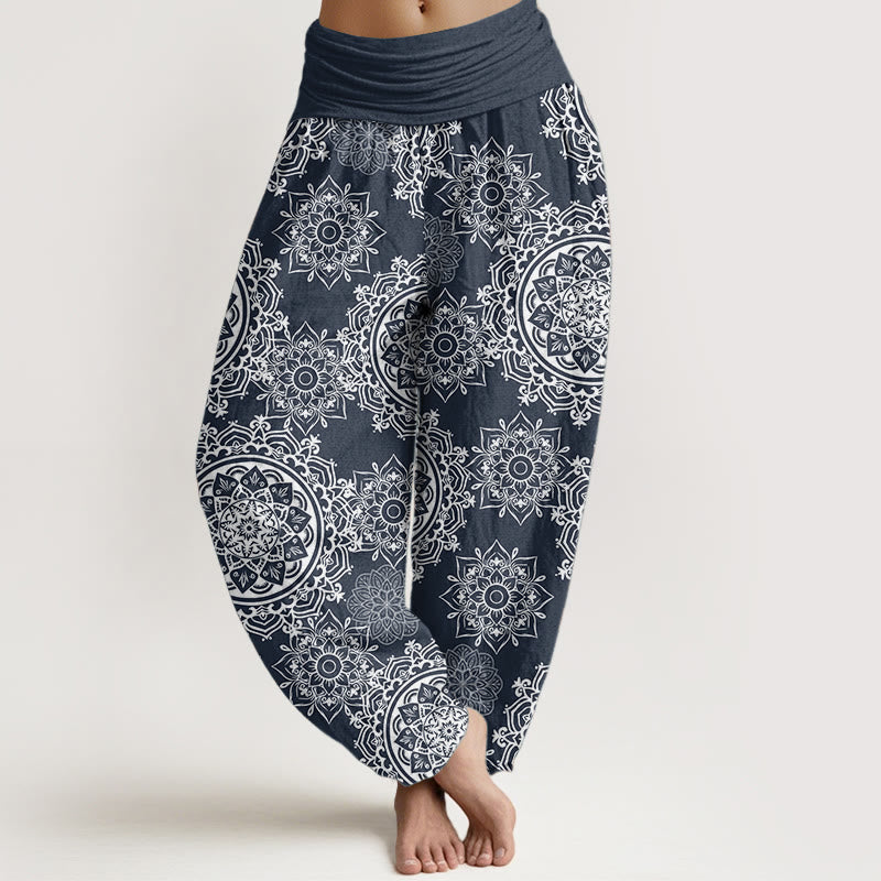 Breathable Cotton Mandala Print Meditation Harem Pants