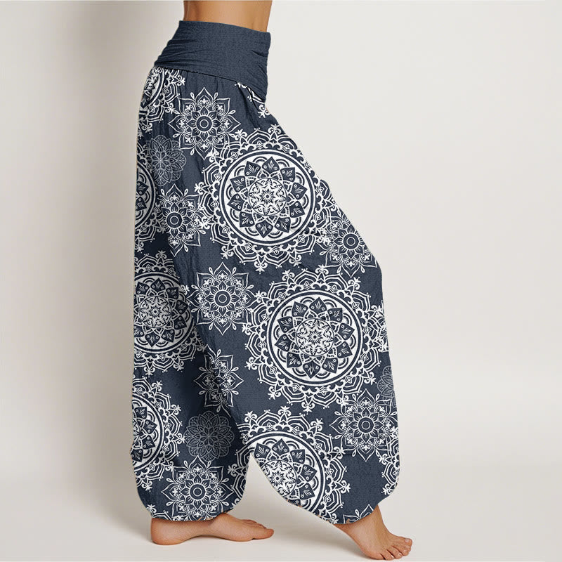 Breathable Cotton Mandala Print Meditation Harem Pants