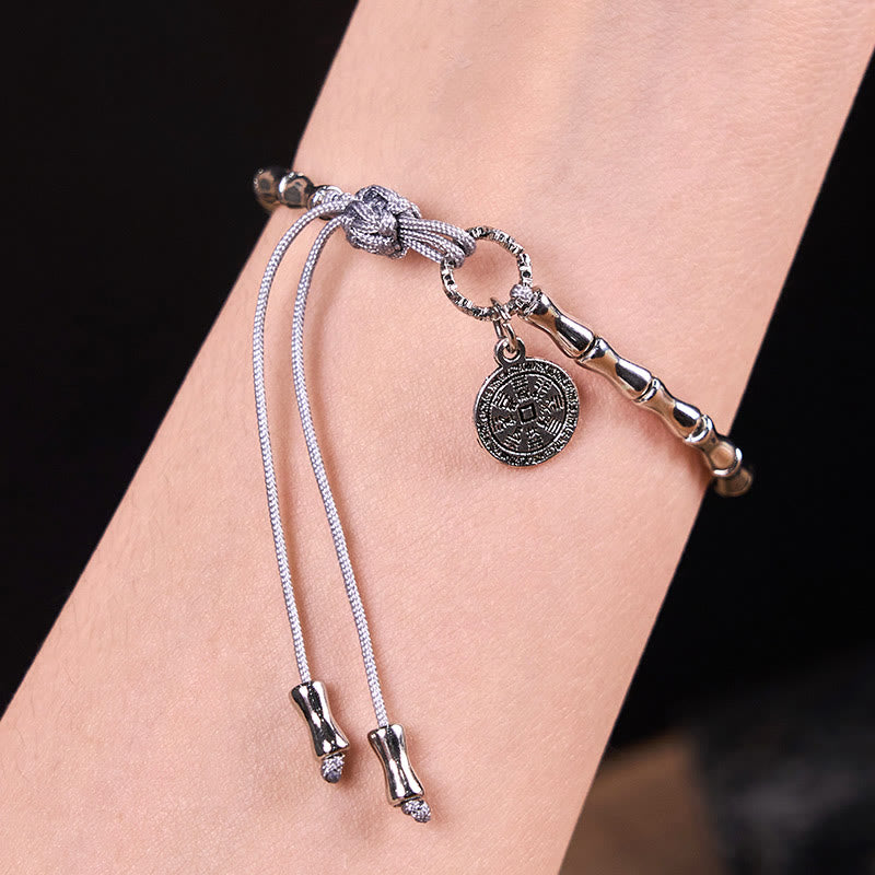 Mountain Ghost Coin & Bagua Taoist Talisman Five-Emperor Chinese Coin Bracelet