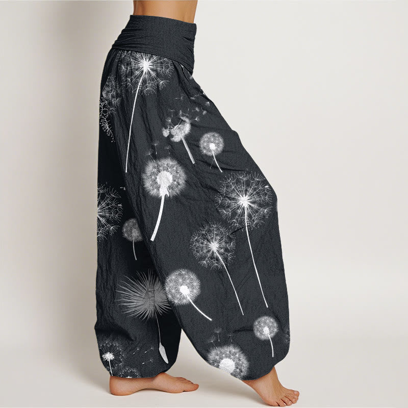 Breathable Cotton Dandelion Print Mindful Harem Pants