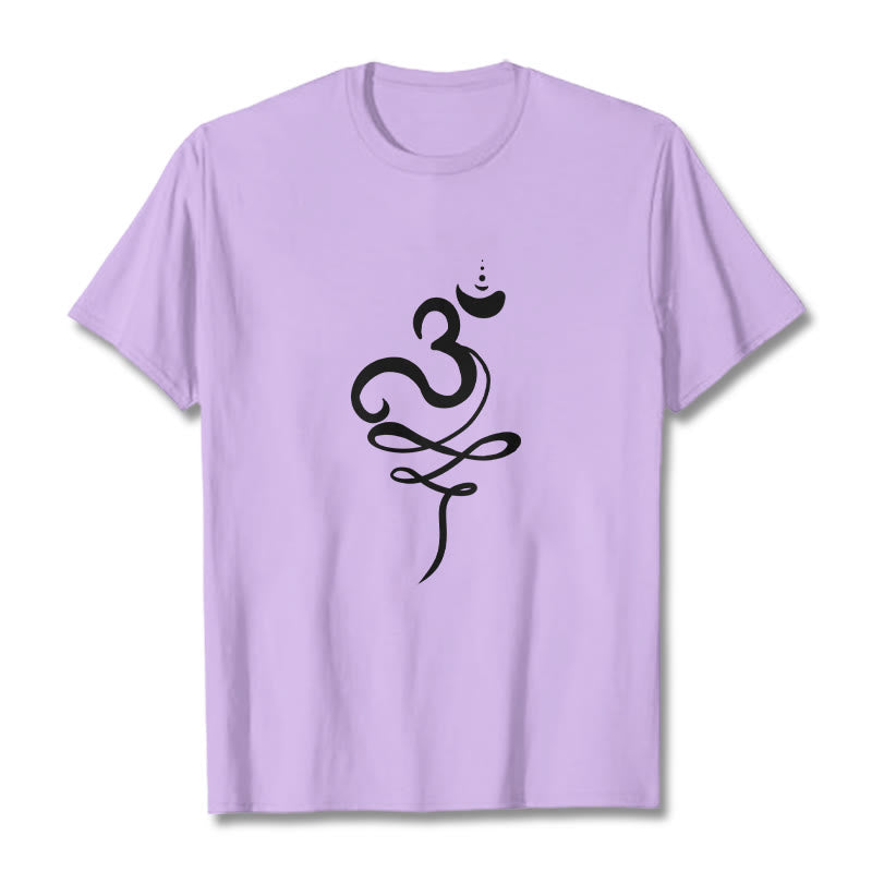 Soft Cotton Sanskrit Om Graphic Meditation Tee