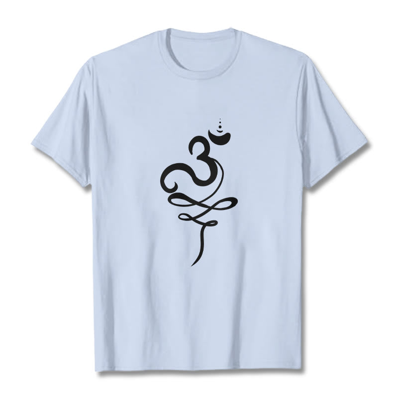 Soft Cotton Sanskrit Om Graphic Meditation Tee