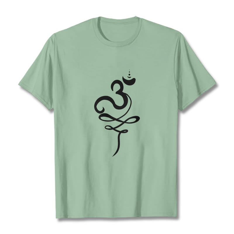 Soft Cotton Sanskrit Om Graphic Meditation Tee