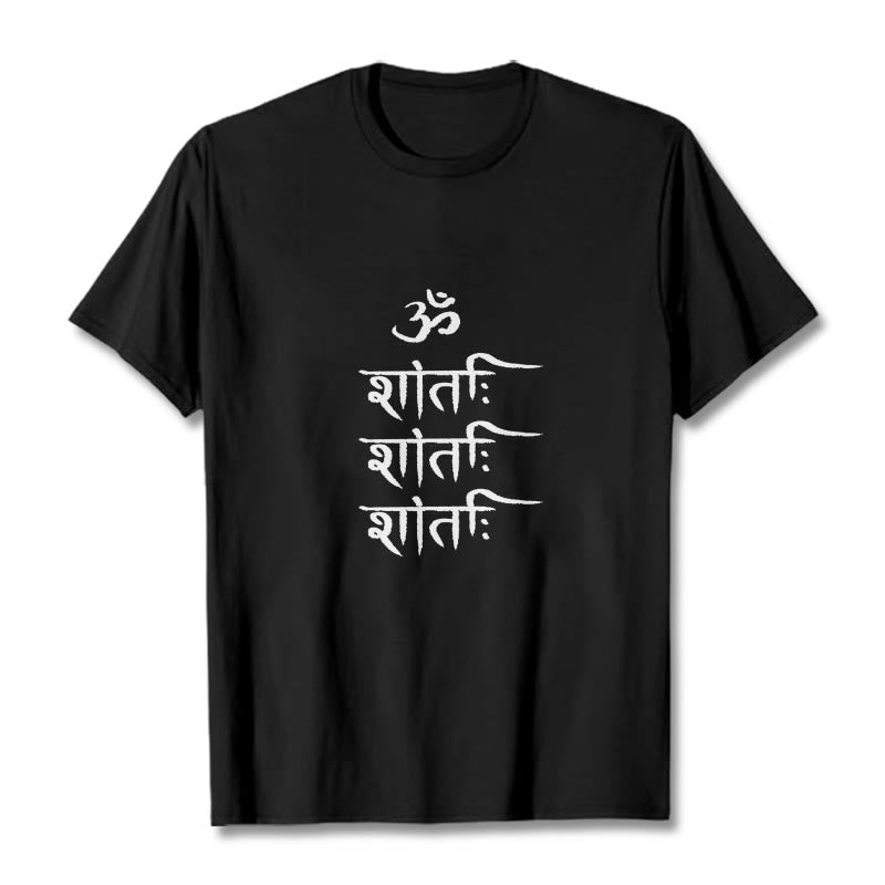 OM MANTRA Sanskrit Pattern Tee T-shirt