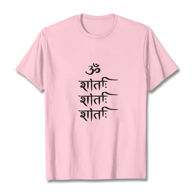 OM MANTRA Sanskrit Pattern Tee T-shirt
