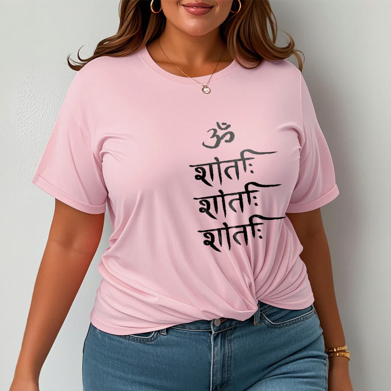 OM MANTRA Sanskrit Pattern Tee T-shirt