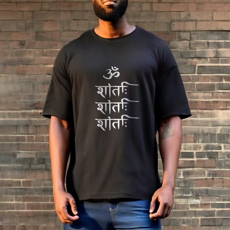 OM MANTRA Sanskrit Pattern Tee T-shirt