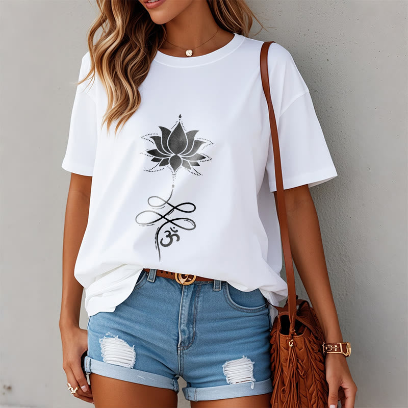 Lotus OM Sanskrit Tee T-shirt