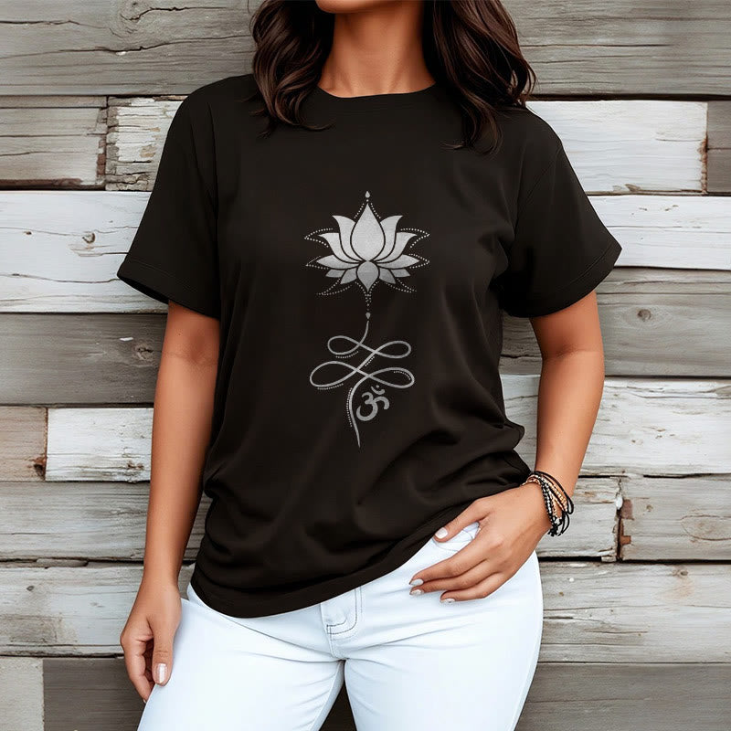 Lotus OM Sanskrit Tee T-shirt