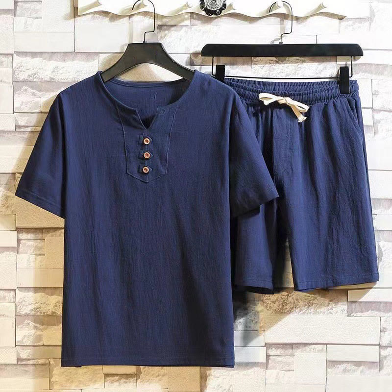 Breathable Cotton Linen Two-Piece Meditation Set