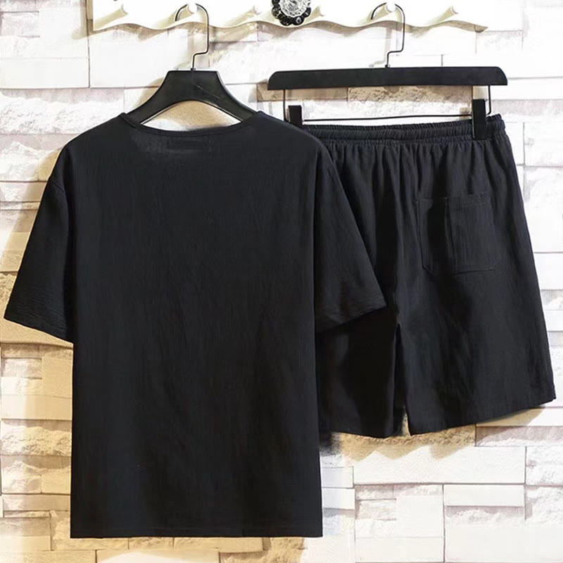 Breathable Cotton Linen Two-Piece Meditation Set