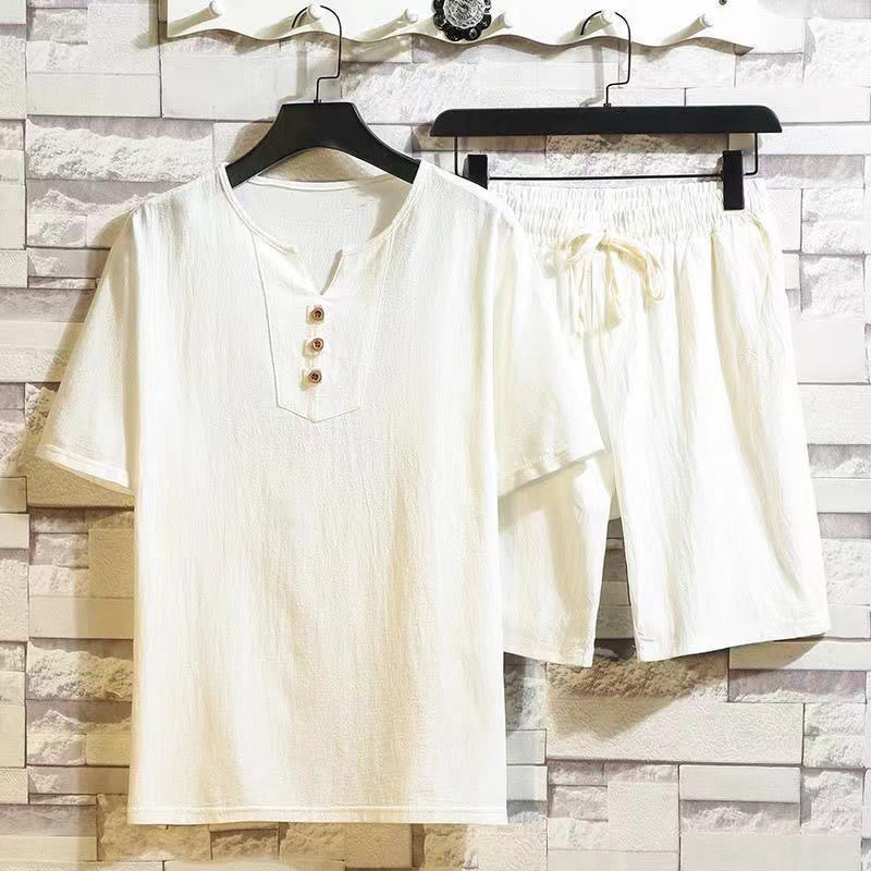 Breathable Cotton Linen Two-Piece Meditation Set