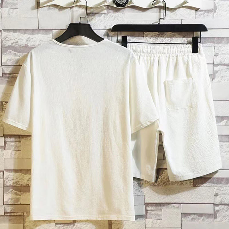 Breathable Cotton Linen Two-Piece Meditation Set