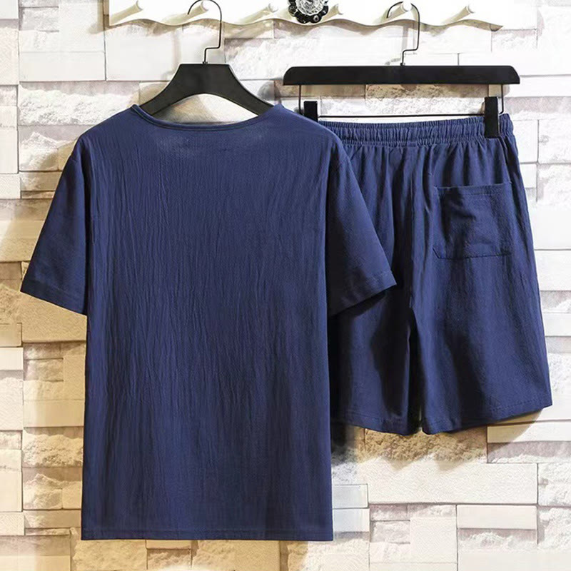 Breathable Cotton Linen Two-Piece Meditation Set
