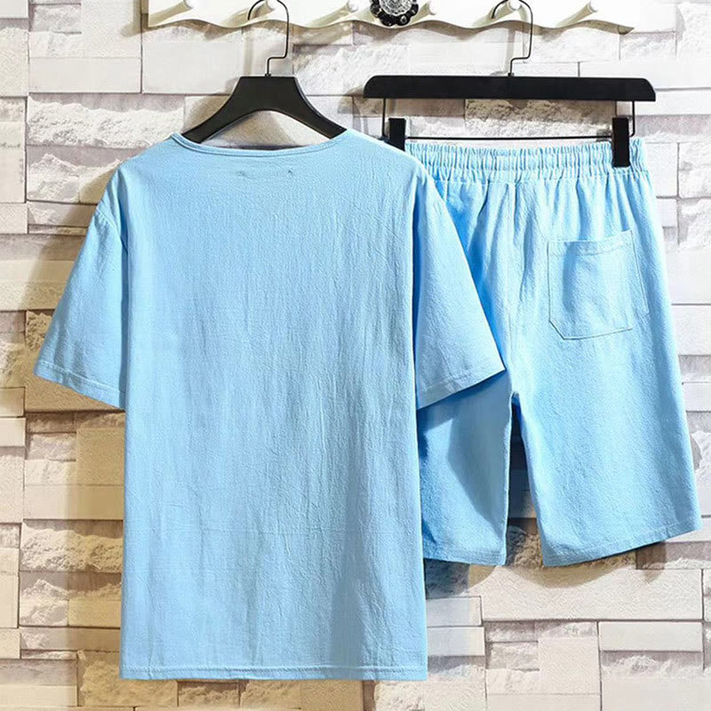 Breathable Cotton Linen Two-Piece Meditation Set