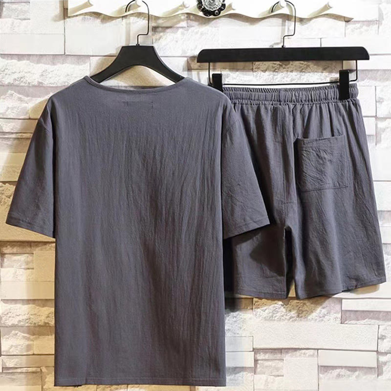 Breathable Cotton Linen Two-Piece Meditation Set