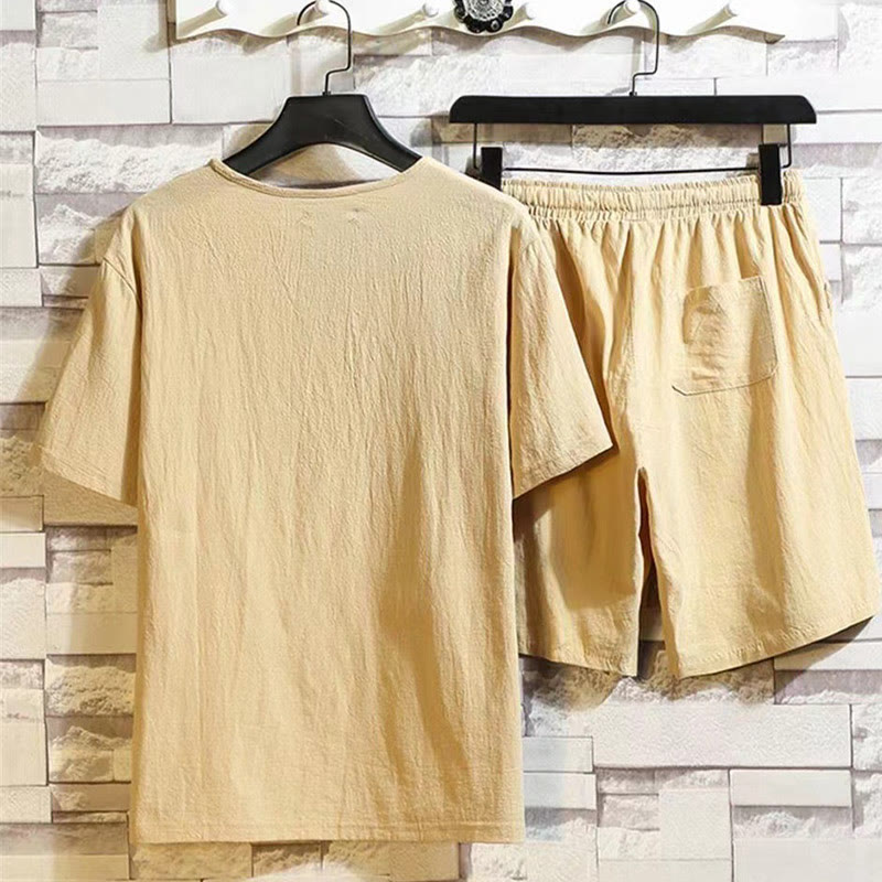 Breathable Cotton Linen Two-Piece Meditation Set