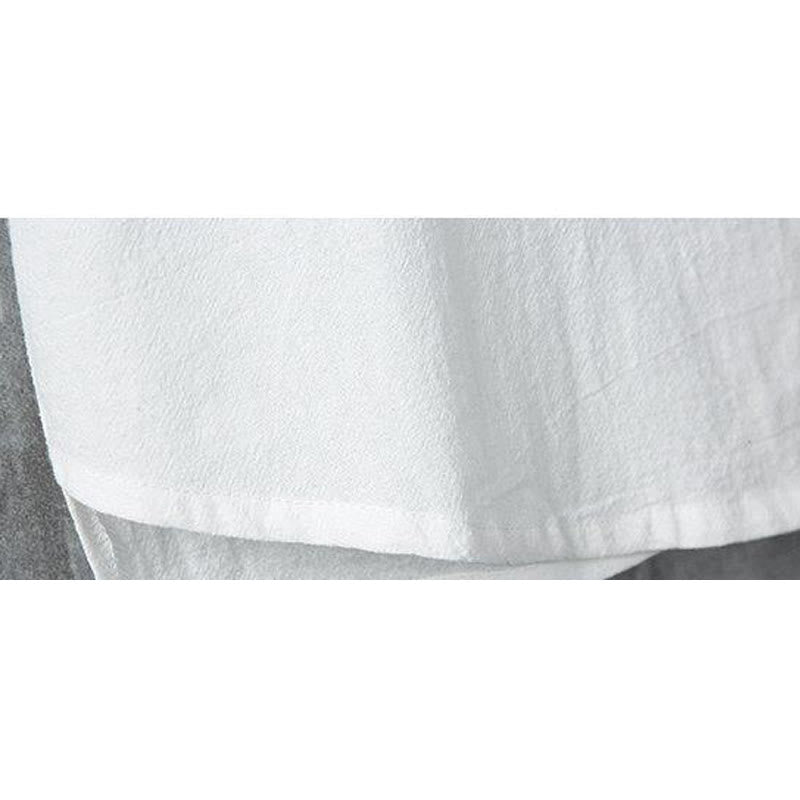 Cotton Linen Frog Button Meditation Shirt