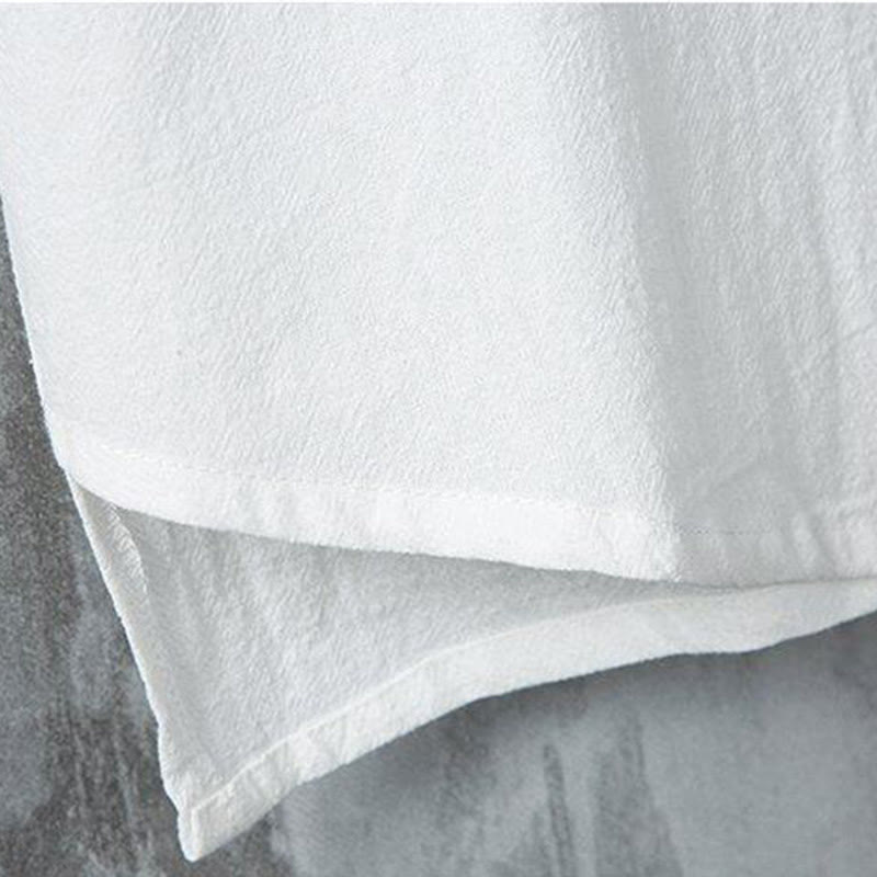 Cotton Linen Frog Button Meditation Shirt