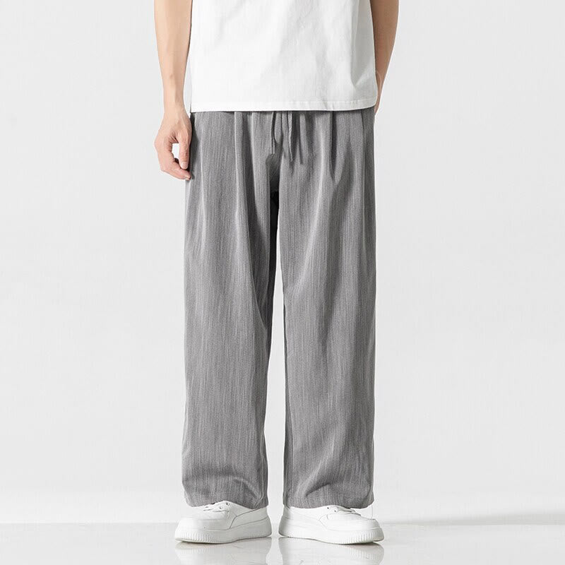 Cotton Linen Straight Leg Men's Meditation Pants