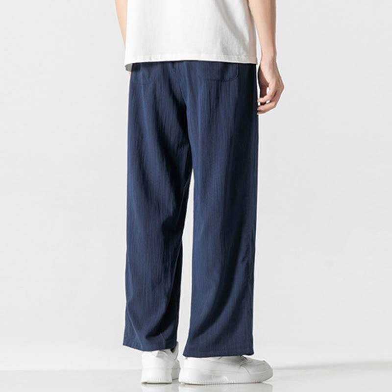 Cotton Linen Straight Leg Men's Meditation Pants