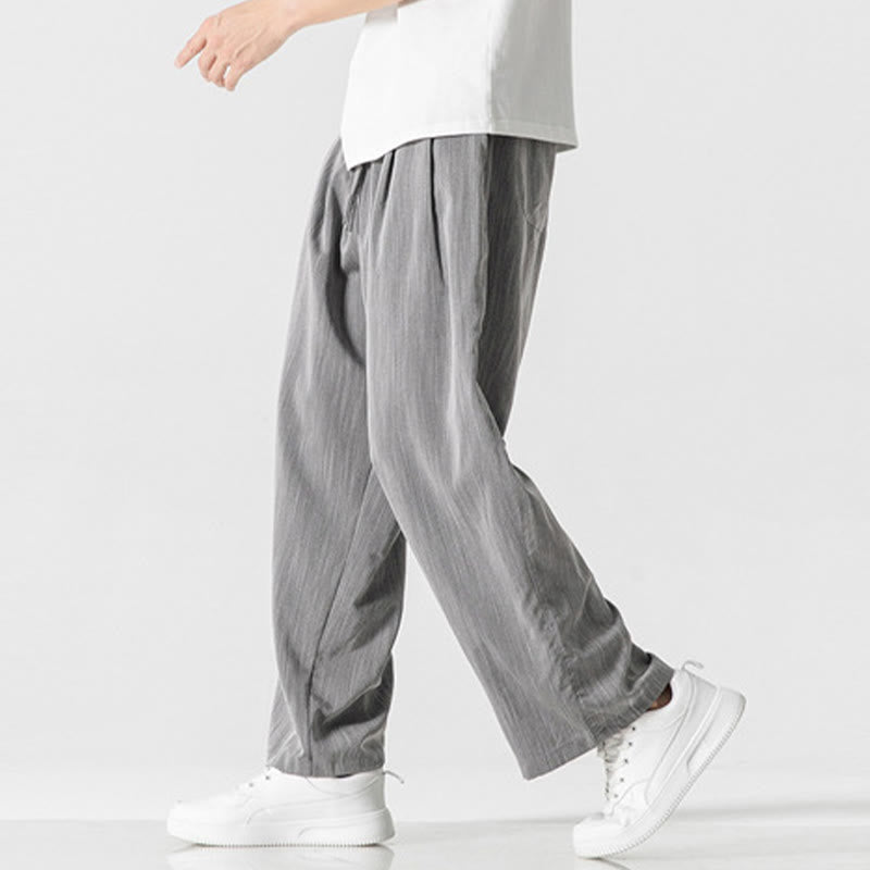 Cotton Linen Straight Leg Men's Meditation Pants