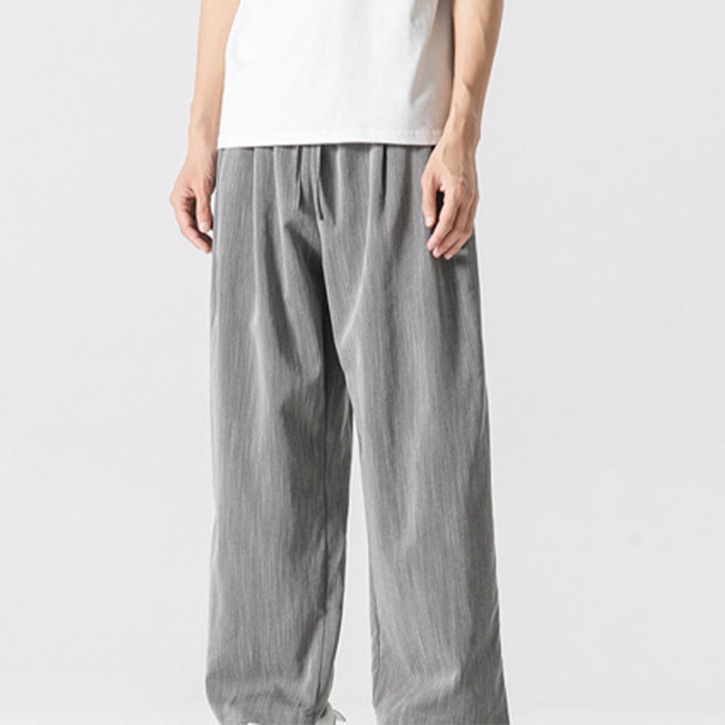 Cotton Linen Straight Leg Men's Meditation Pants