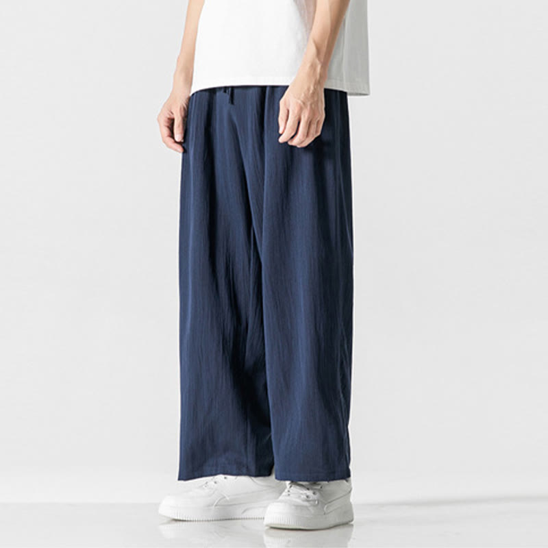 Cotton Linen Straight Leg Men's Meditation Pants
