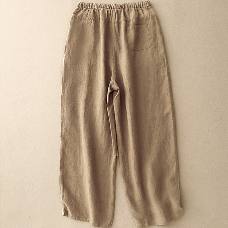 Tactile Cotton Linen Cropped Meditation Harem Pants