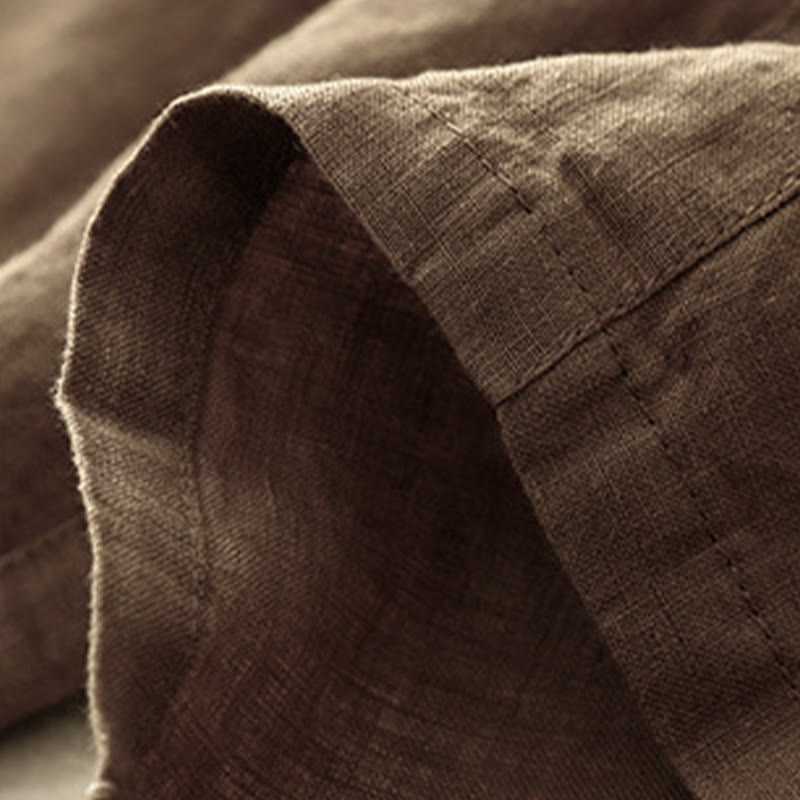 Tactile Cotton Linen Cropped Meditation Harem Pants