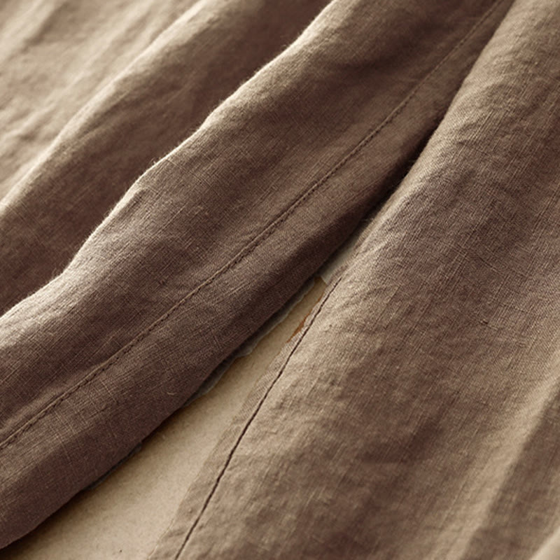Tactile Cotton Linen Cropped Meditation Harem Pants