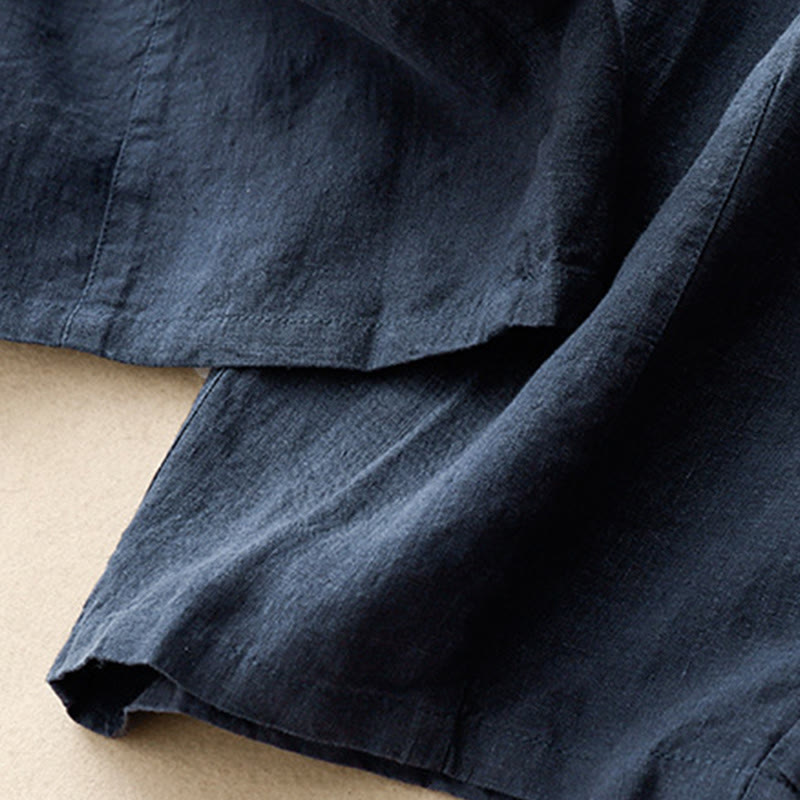 Tactile Cotton Linen Cropped Meditation Harem Pants