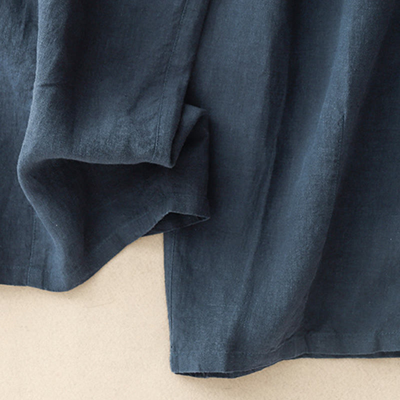 Tactile Cotton Linen Cropped Meditation Harem Pants