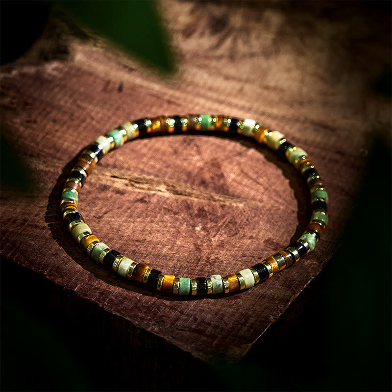 Natural Hematite Tiger Eye Stones Support Bracelet