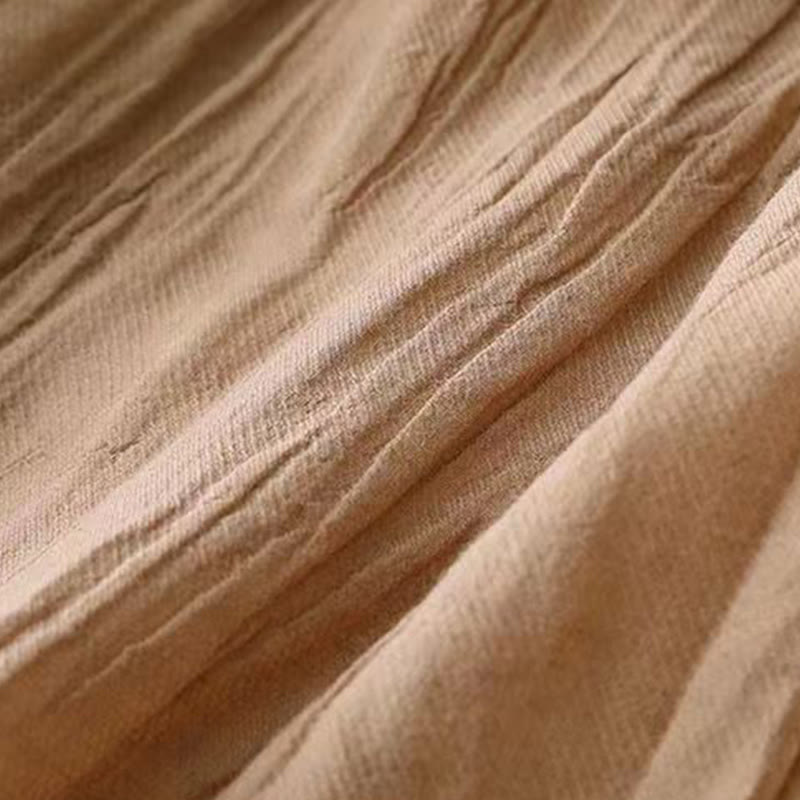Breathable Sleeveless Drawstring Grounding Midi Dress