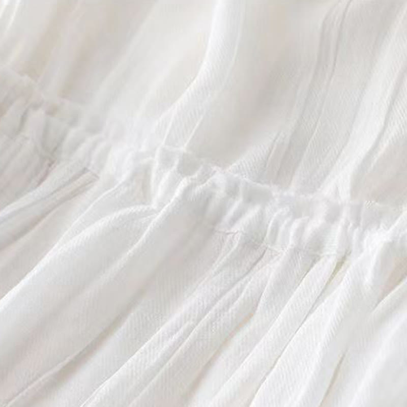 Breathable Sleeveless Drawstring Grounding Midi Dress