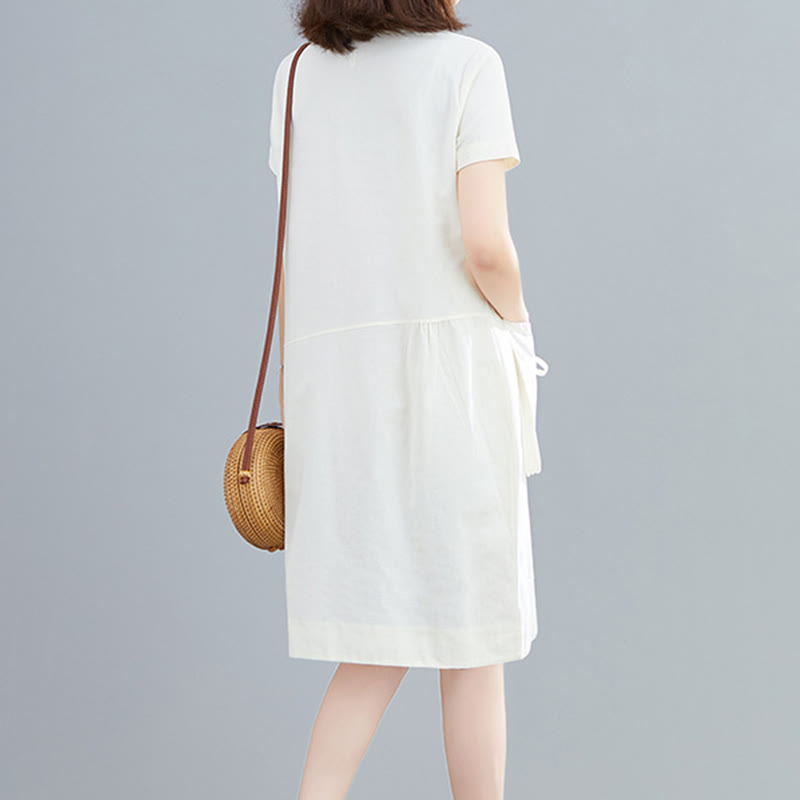 Tactile Cotton Linen Minimalist Grounding Midi Dress