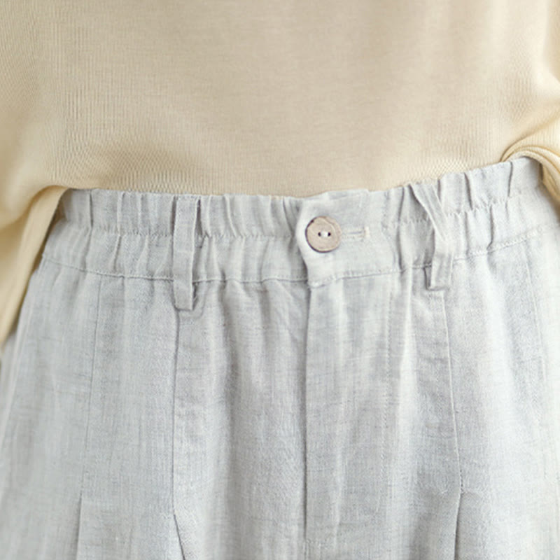 Breathable Cotton Linen High-Waist Meditation Harem Pants