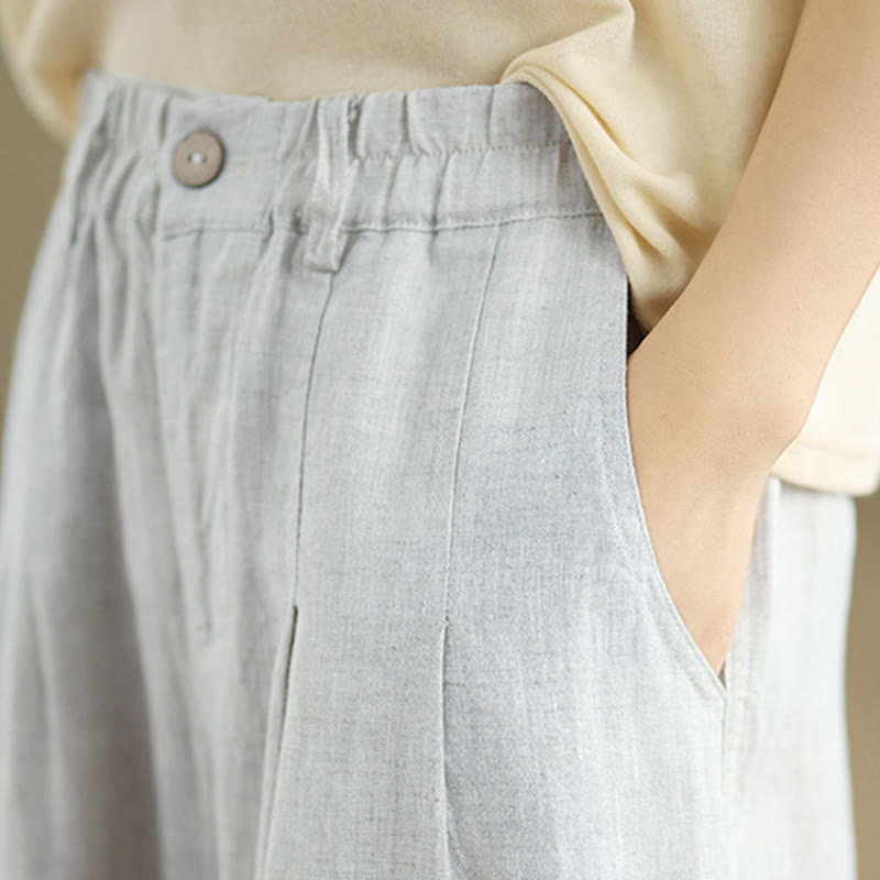 Breathable Cotton Linen High-Waist Meditation Harem Pants