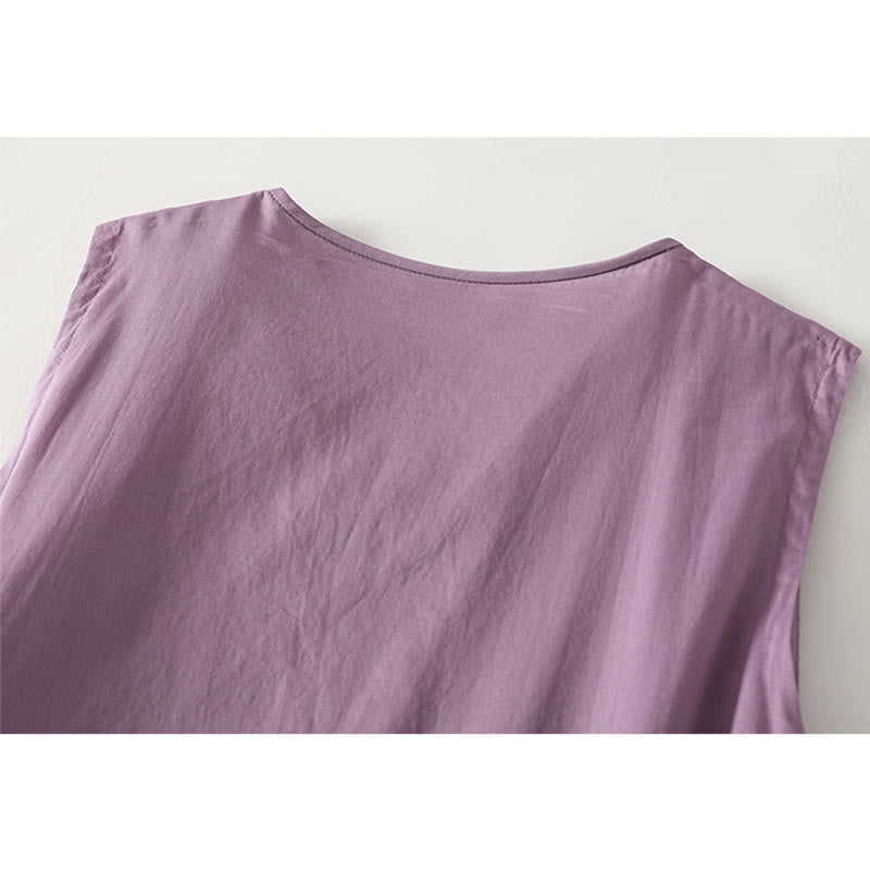 Breathable Cotton-Linen Accordion Pleat Mindful Midi Dress