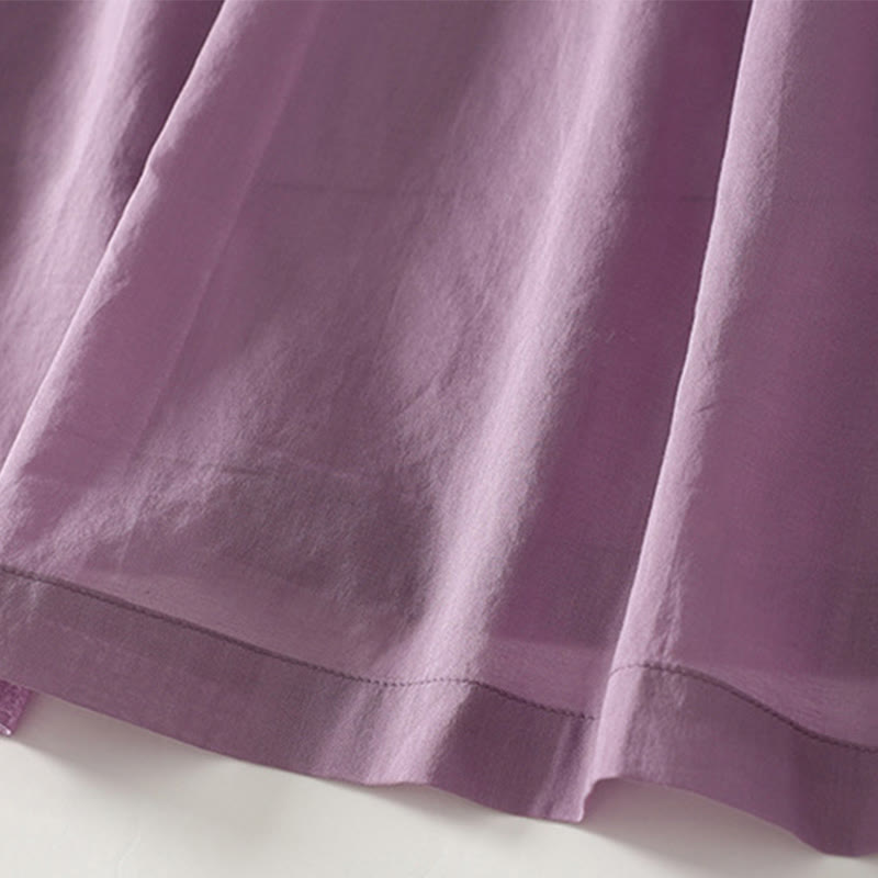 Breathable Cotton-Linen Accordion Pleat Mindful Midi Dress